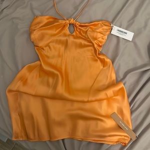 Sorrentine silk dress tangerine